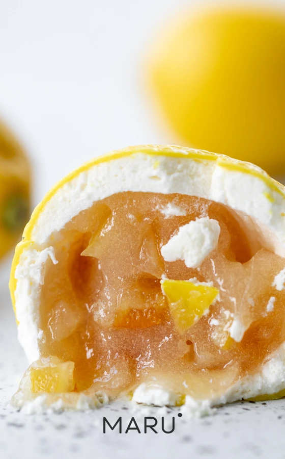 Разрез корпусного пирожного “Лимон”